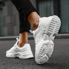 Women's Breathable Mesh Sneakers Low Top Lace Up Shoes