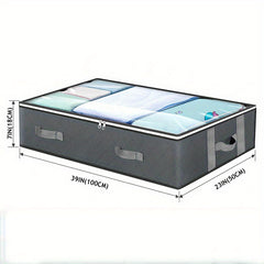 Underbed Clothes Quilt Organizer Non-woven Clear Storage