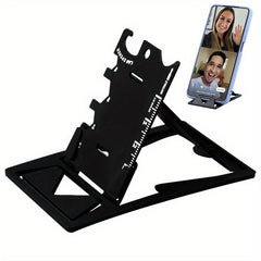 Multifunctional Folding Phone Bracket with Card Bottle Opener