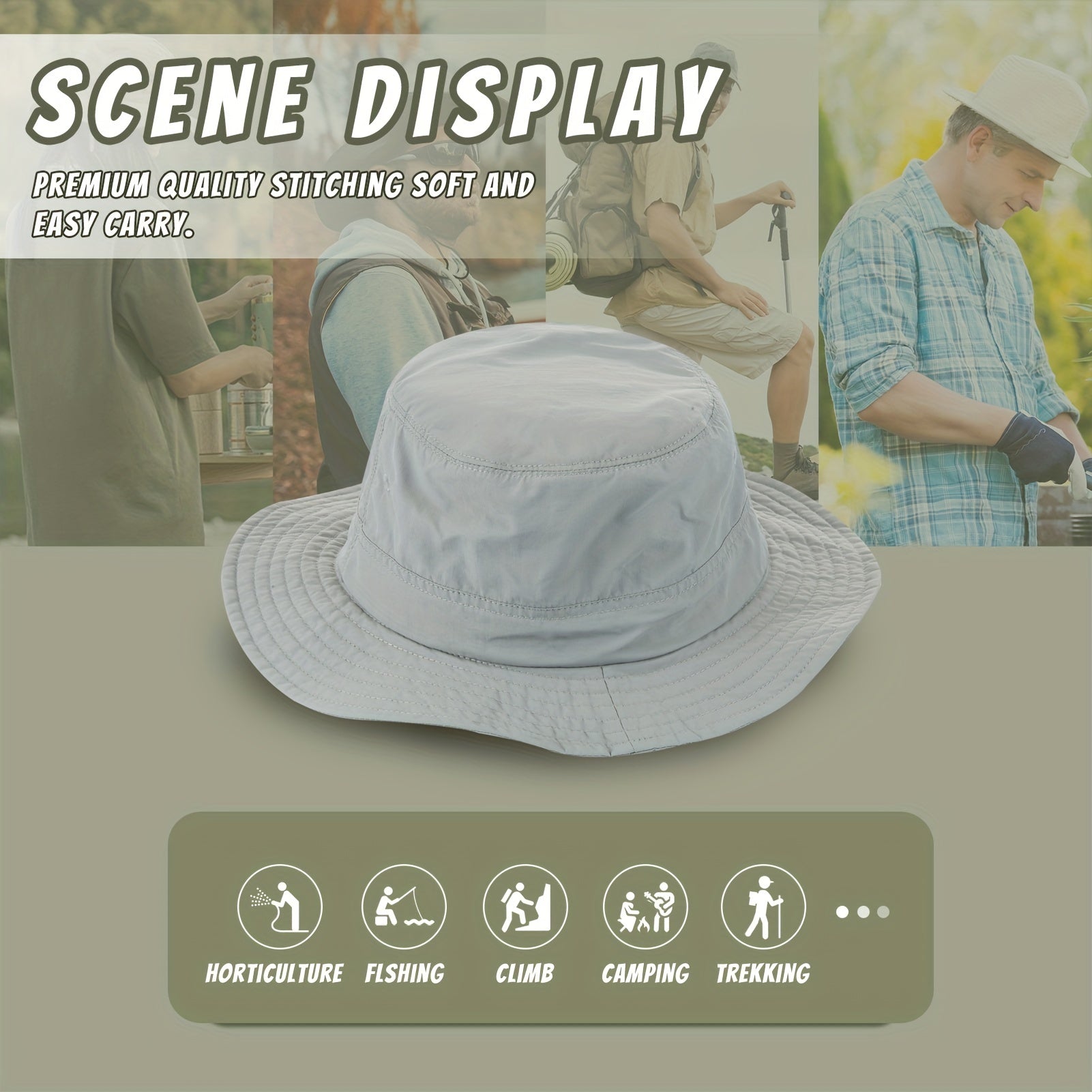 Quick Drying Lightweight Bucket Hat Mesh Sun Hats