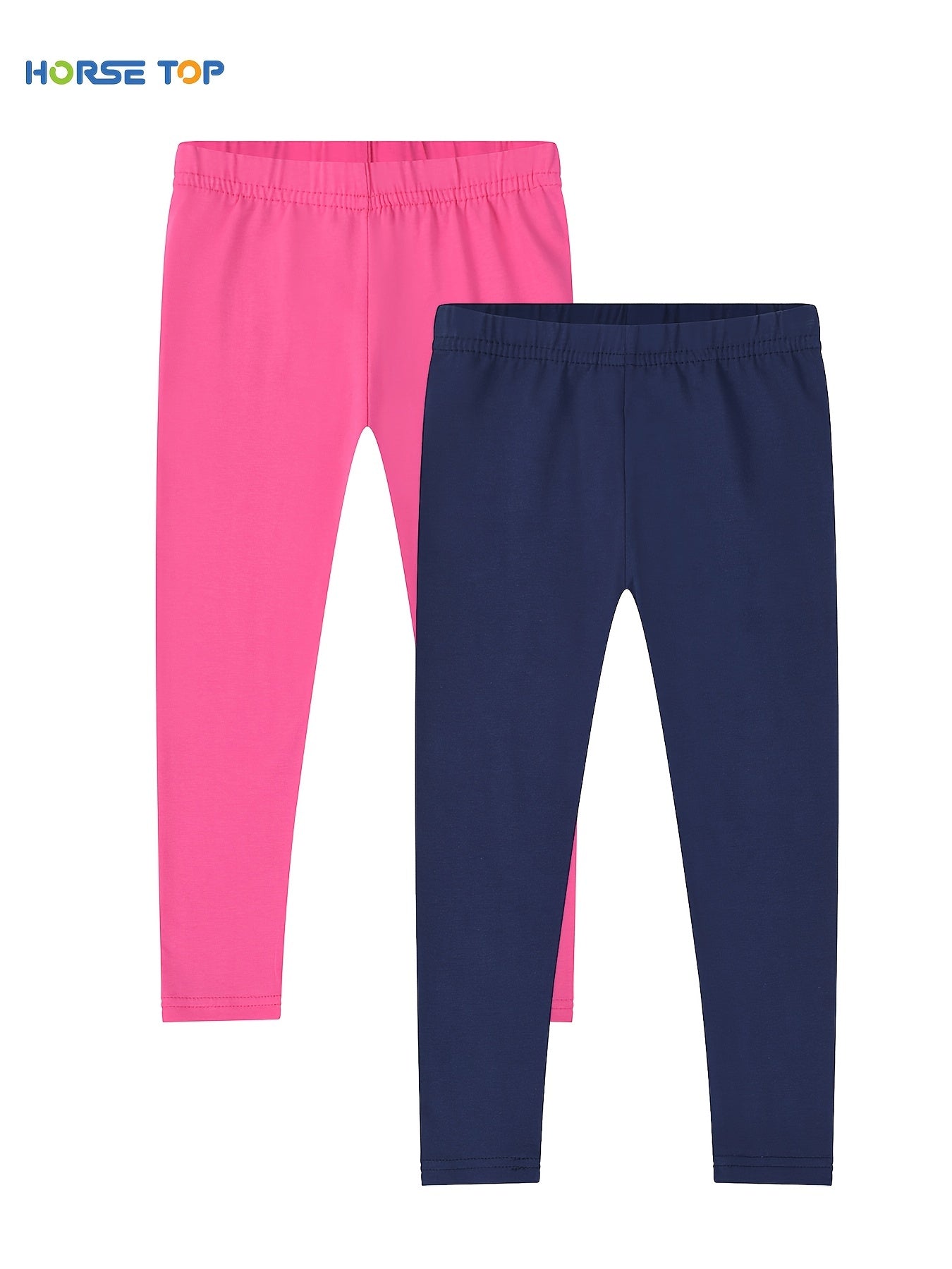 2pcs Girls Stretch Soft Leggings Solid Pants Kids Spring Summer Clothes