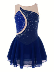 Girls Sleeveless Dance Skating Dress
