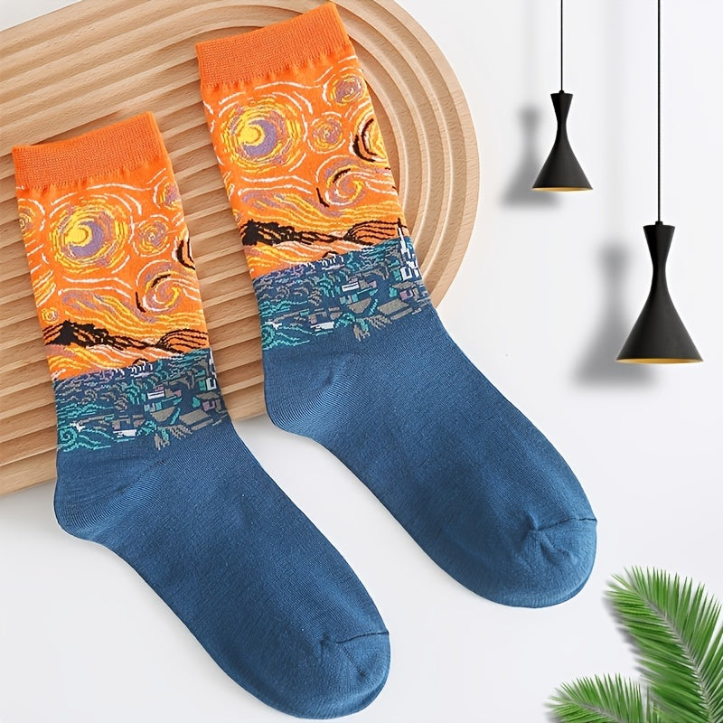 Cozy Dusk Pattern Socks for Women