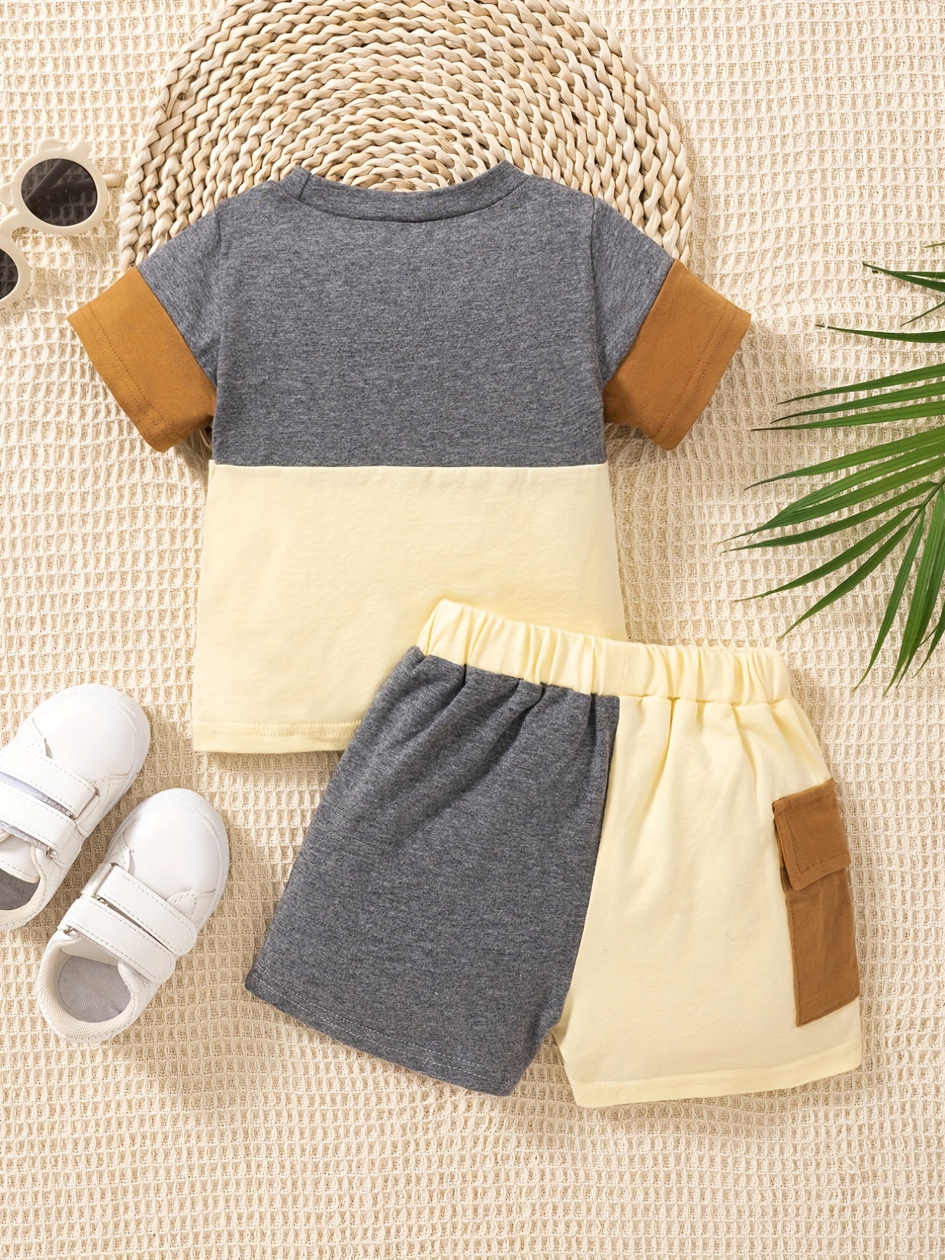 2pcs Baby Boys Block Bubba Boy T shirt & Shorts Set Clothes