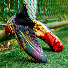 Boy's High Top Non Slip AG Football Cleat Professional Soccer Shoes