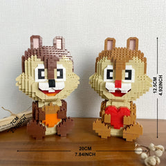 Classic Cartoon Characters Squirrel Building Block Model Puzzle