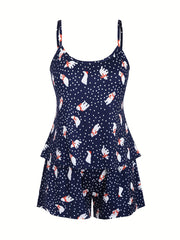 Polar Bear & Polka Dot Cami Top & Short Pajamas Set