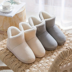 Thermal Furry Snow Boots Windproof Lightweight Flat Shoes