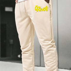 Men's Personality Print Drawstring Trousers Sweatpants
