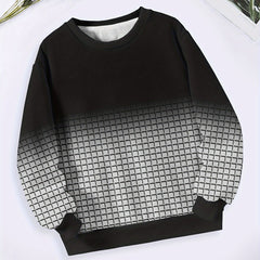 Gradient Long Sleeve Crew Neck Sweatshirt Girls Boys Spring Fall Sports Gift