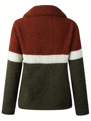 Patched Pockets Jacket Long Sleeve Fall Winter Casual