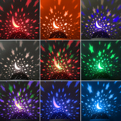 Star Night Light 12 Changing Lights Modes 360 Rotating Moon Star Projector