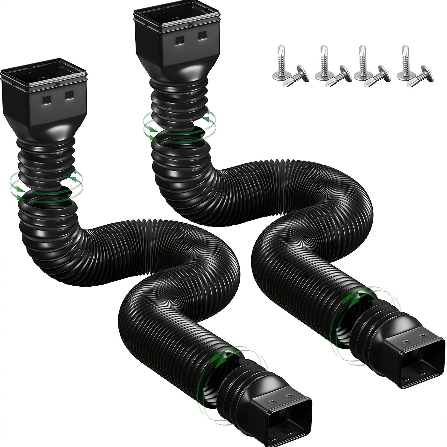 1pc PP Folding Telescopic Drain Pipe Extend Outdoor Drainage