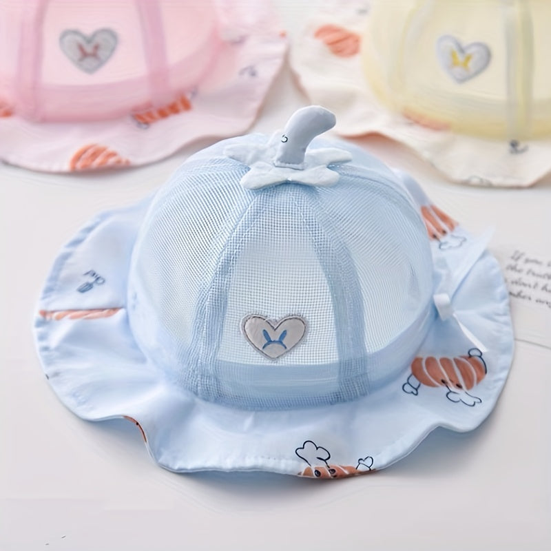 Heart Mesh Sun Protection Fisherman's Hat for Kids