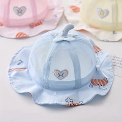 Heart Mesh Sun Protection Fisherman's Hat for Kids
