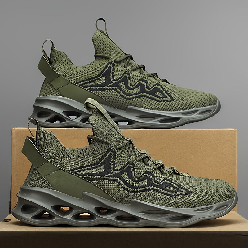 Men's Lace up Blade Sneakers Comfortable Breathable Shoes