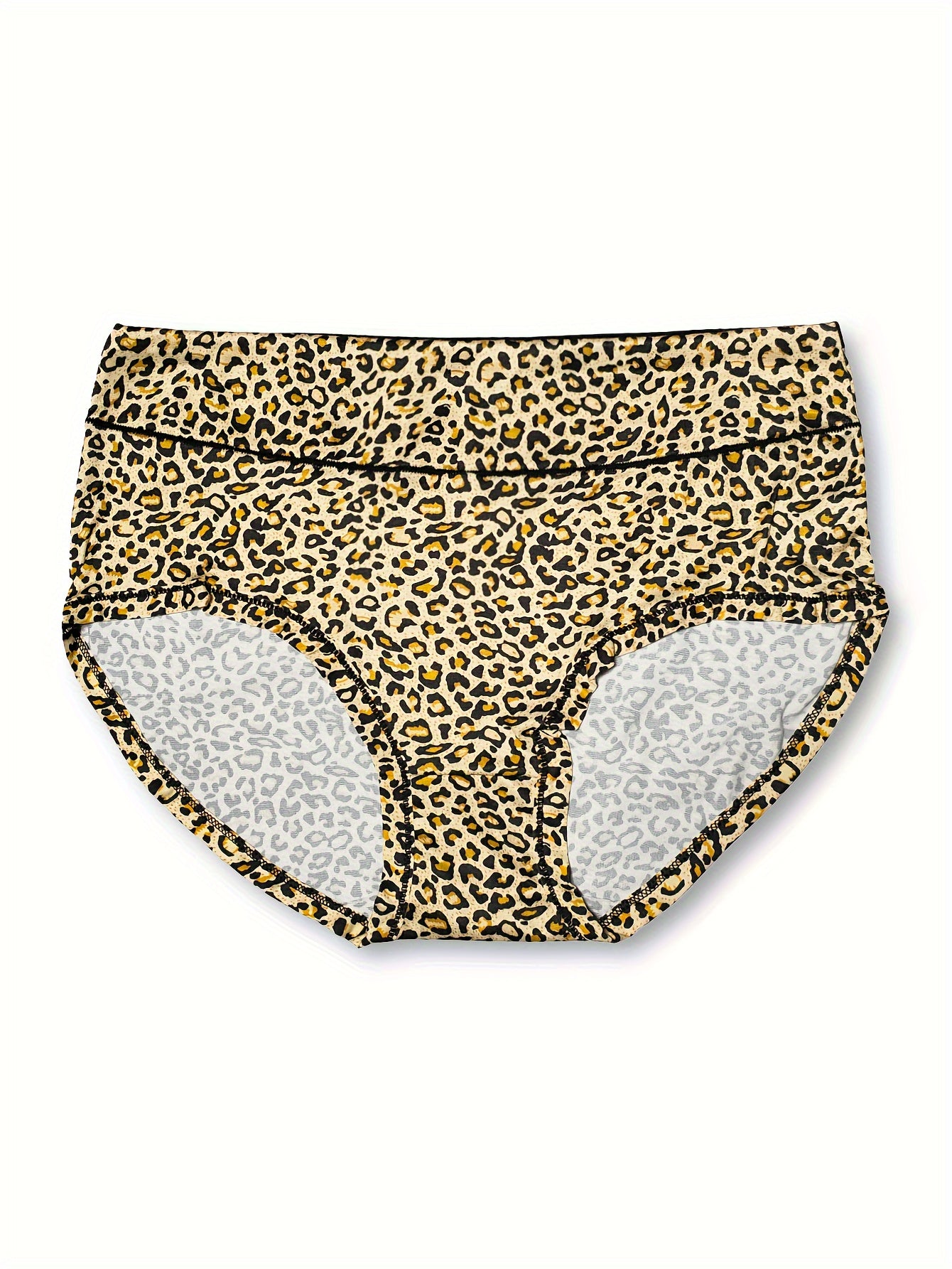 3 Pack Plus Size Leopard Print Briefs Set