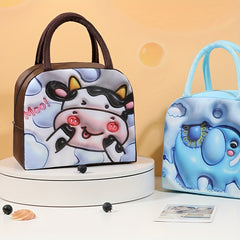2pcs 3D Animal Print Bento Bag Insulation Lunch Bag