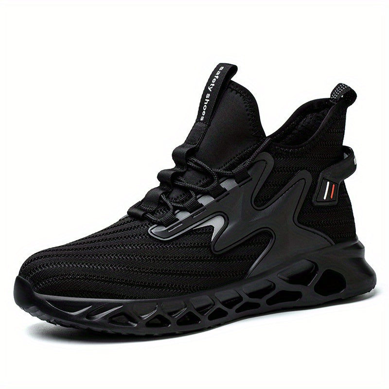 Steel Toe Sneakers For Men Safety Shoes Comfortable Puncture Proof Work Shoes