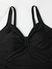 Ruched Cut Out One Piece Swimsuit