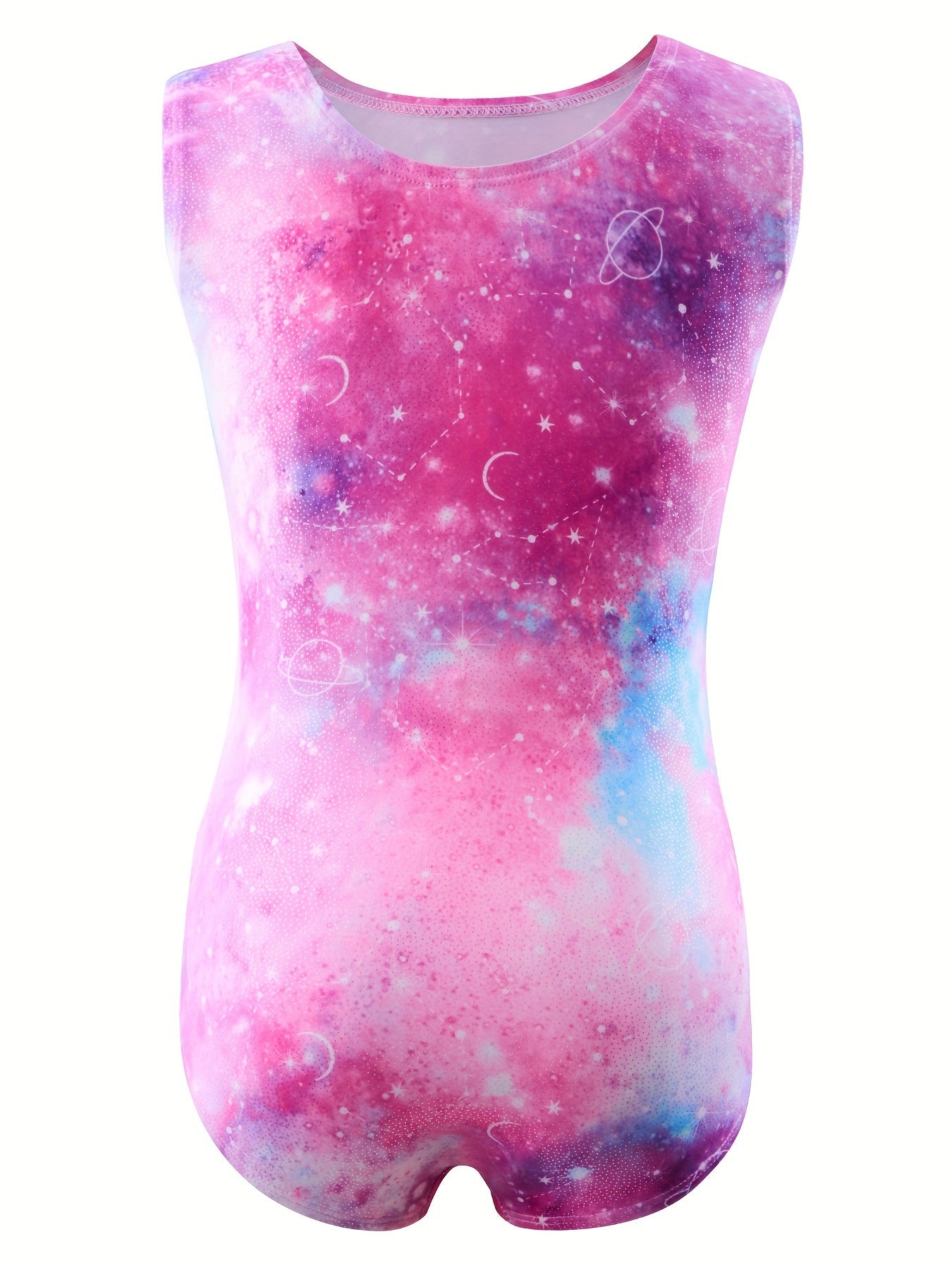 Leopard Print Sleeveless Gymnastics Suit for Girls