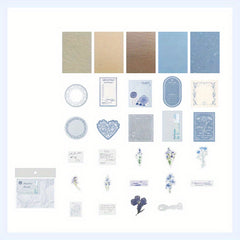 29pcs Paper Pet Stickers Flowers Vintage Non Adhesive Material Collage Supplies