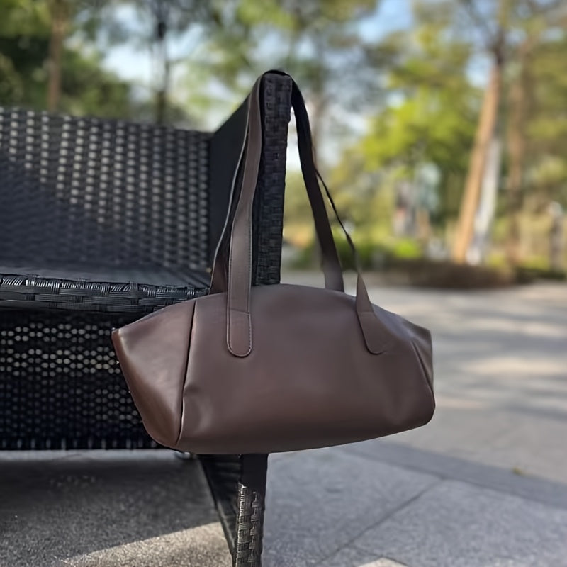 Top Layer Cowhide Leather Shell Bag Underarm Bag
