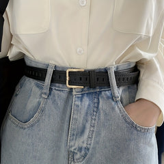 Girls Boys Hollow Buckle Retro Decorative Jeans Pants Belt