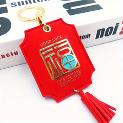 Chinese Lucky Keychain Prayer Amulet Car Keychain Pendant Year Gift Women