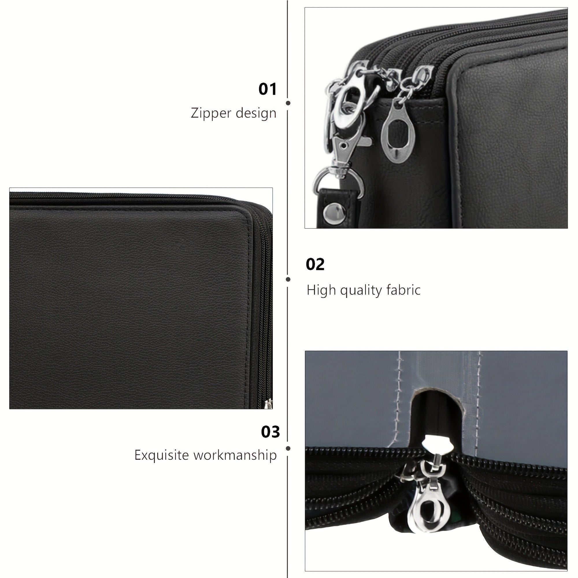120 Slot Colored Pencil Organizer PU Leather Pencil Case