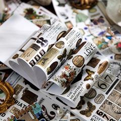 50 Vintage Washi Stickers Retro Life Scrapbooking Supplies DIY Stickers