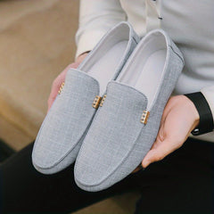 Men's Slip On Canvas Loafer Shoes Casual Anti skid Flat Shoes