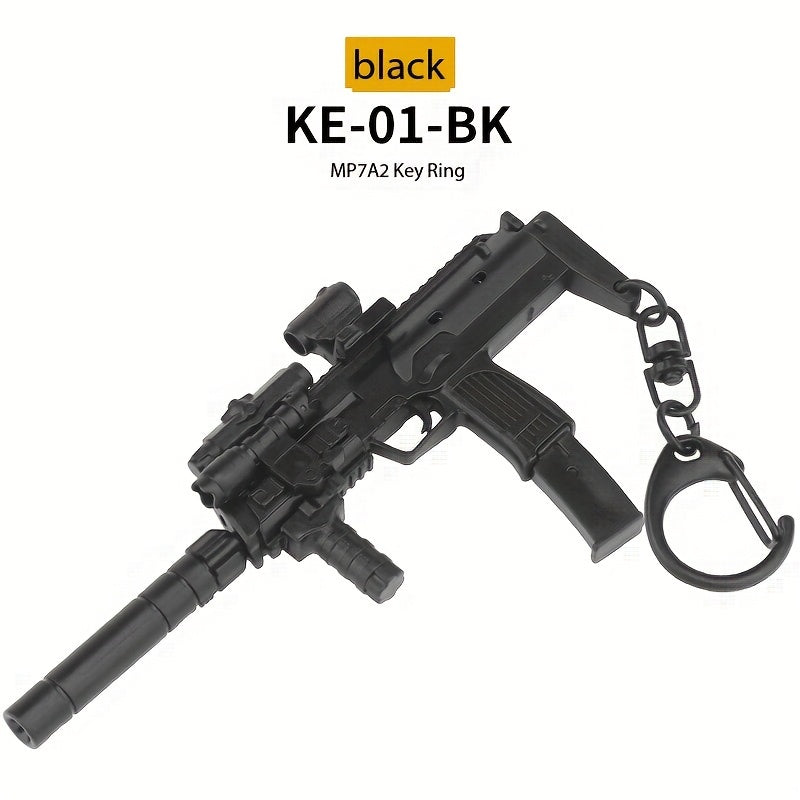 Mini Gun Model Keychain for Men