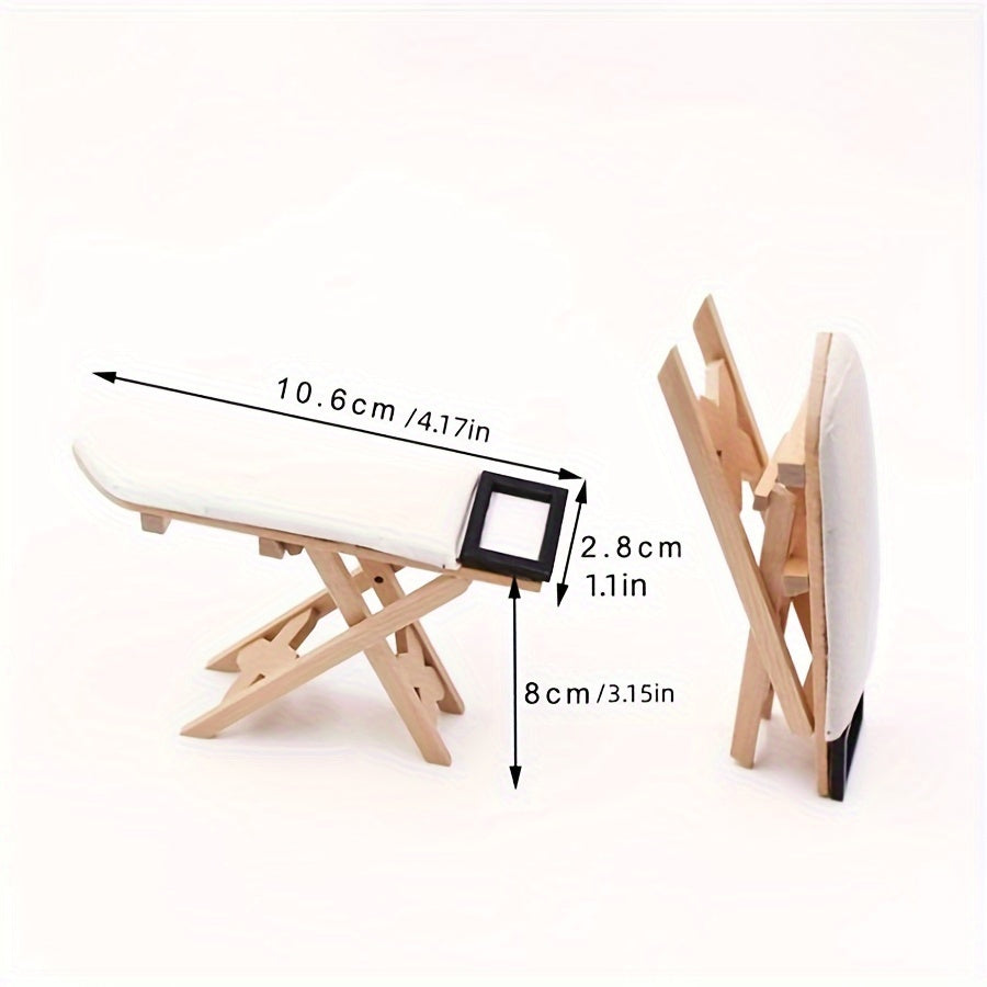 1:12 Mini Ironing Board for Dollhouse Sewing Model Photography Props DIY Scene