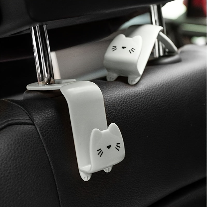 2pcs Car Hook Cartoon Car Decor Hook Headrest Seat Back Hidden Hook