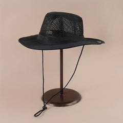 Breathable Mesh Bucket Hat Solid Foldable Sun Hat For Men And Women