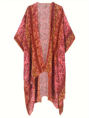Tribal Print Bat Sleeve Cover Up