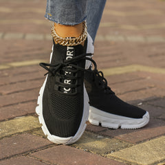 Women's Lace-up Running Shoes Letter Pattern