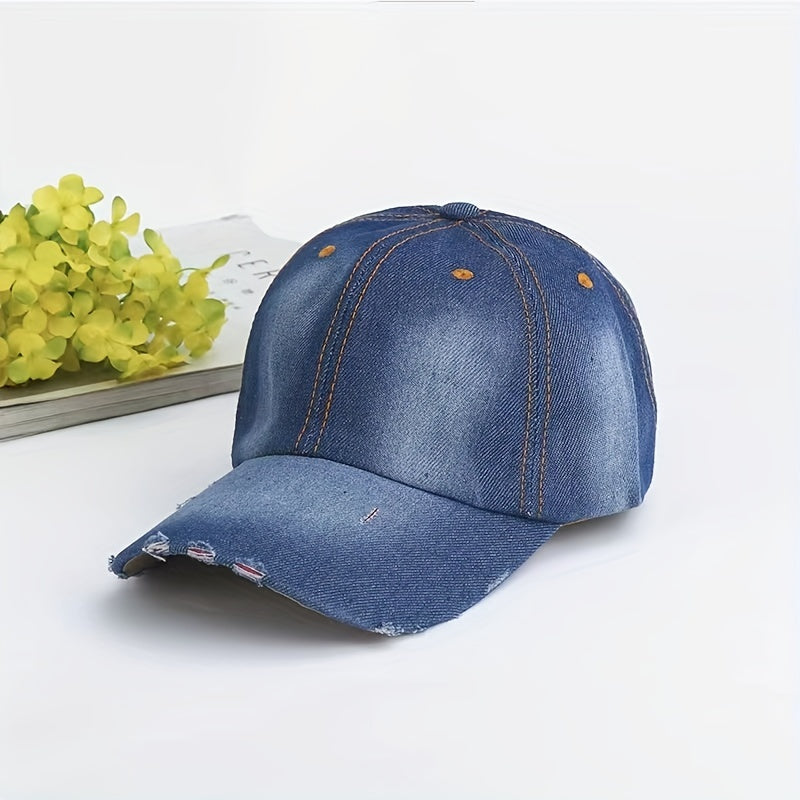 Unisex Sunshade Baseball Cap With Letter Embroidery