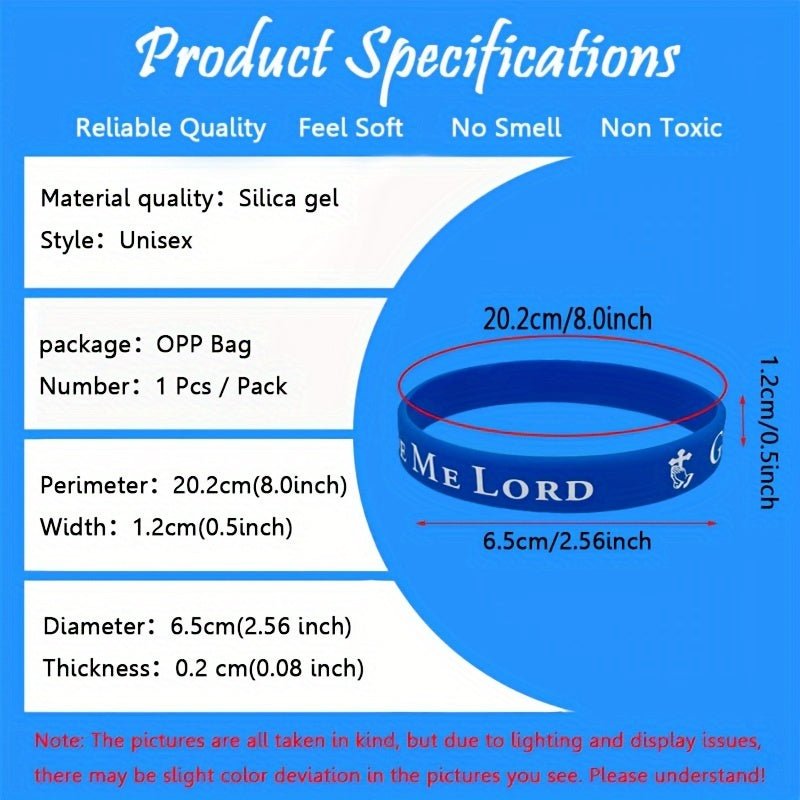 Colorful Slogan Silicone Bracelet Wristband