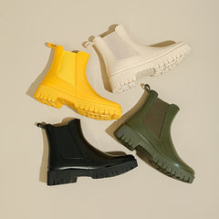 Women's Thick Bottom Waterproof Rain Boots, Slip-resistant