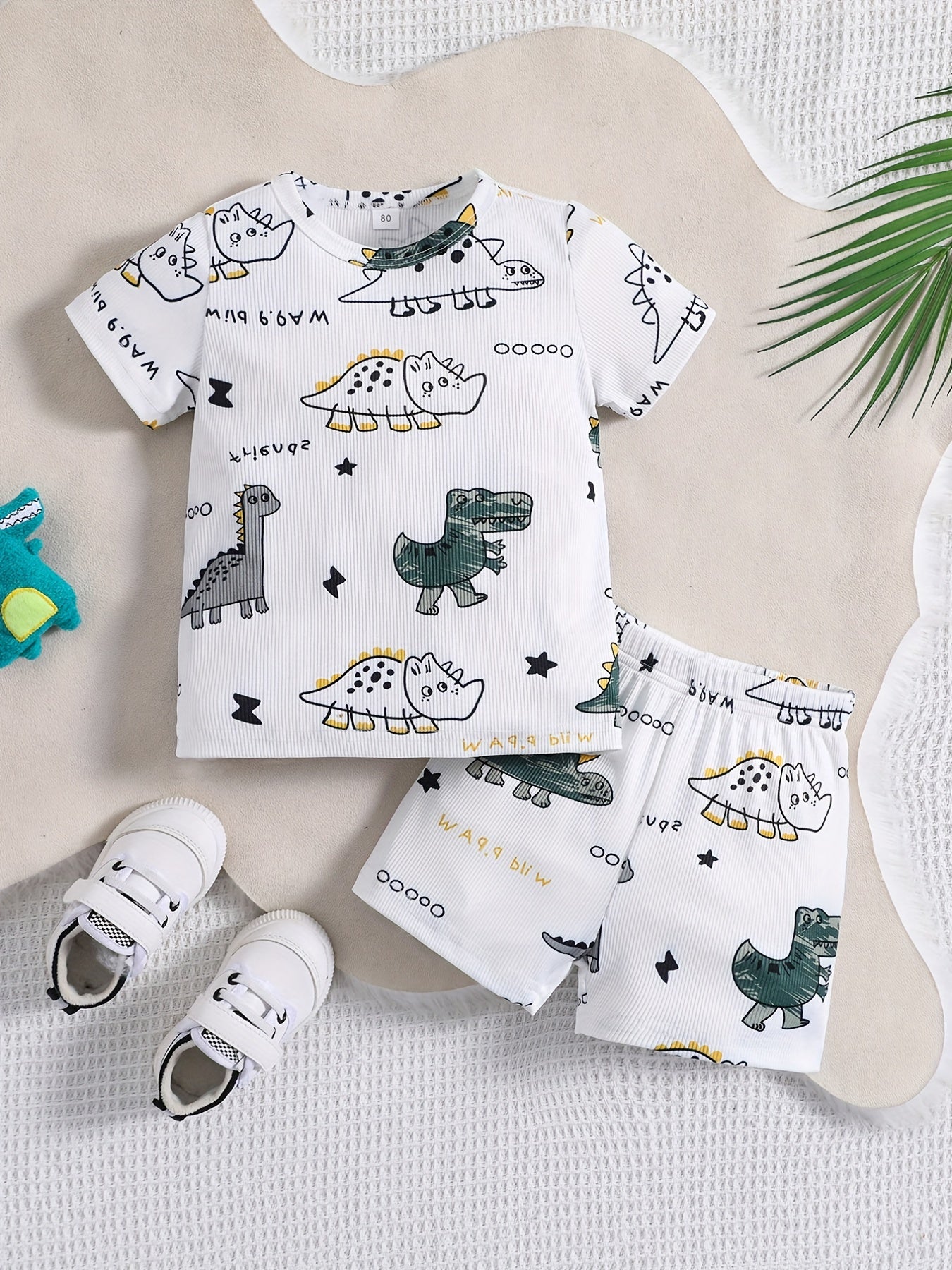 Baby Boy's Dinosaur T-shirt & Shorts Set - Child's Sweatshirt