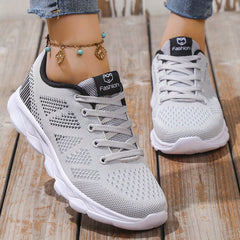 Women's Breathable Mesh Sneakers Lace Up Non Slip Lightweight Shoes