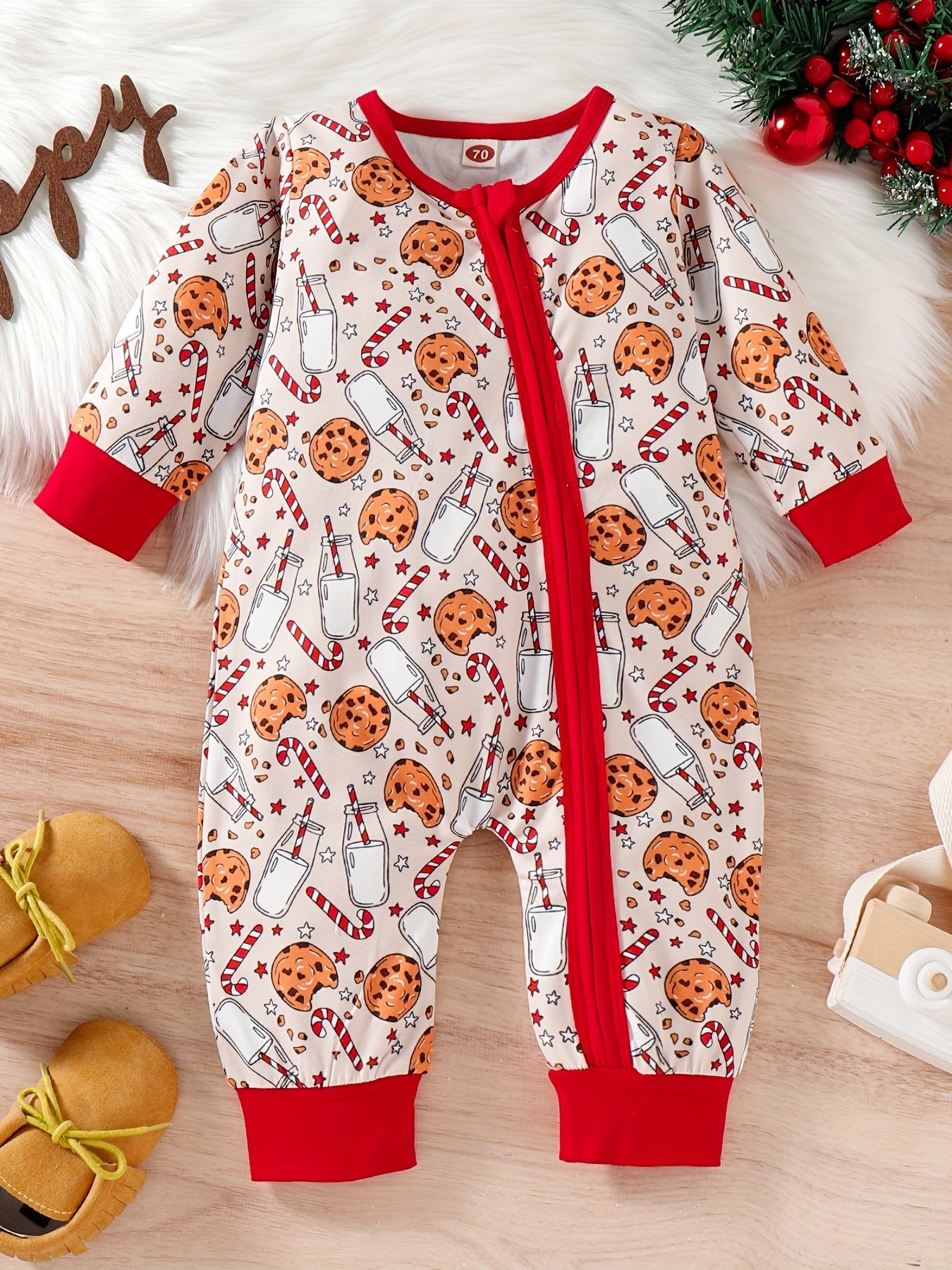 Cute Cartoon Print Long Sleeve Baby Bodysuit