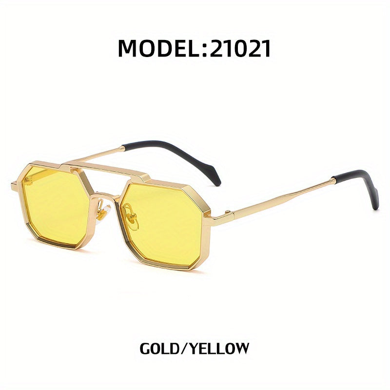 KAJILA Steampunk Style Sunglasses Metal Frame UV Protection Glasses