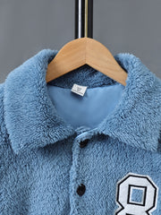 Boys Casual Fleece Zip Up Coat for Fall Winter