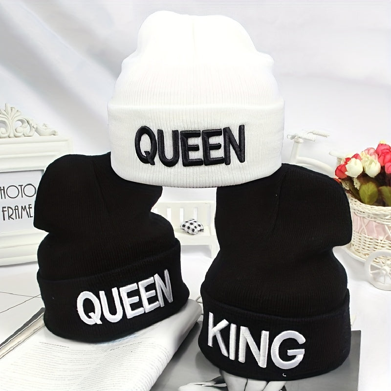 Cozy Letter Embroidered Knitted Hat