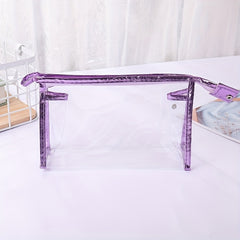 Clear Transparent Plastic PVC Makeup Storage Bag Zipper
