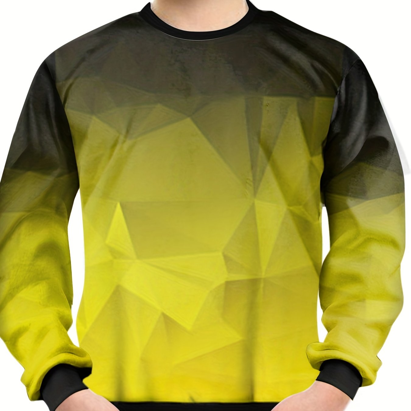 Kid's Gradient Sweatshirt Geometric Pattern Unisex Pullover Top