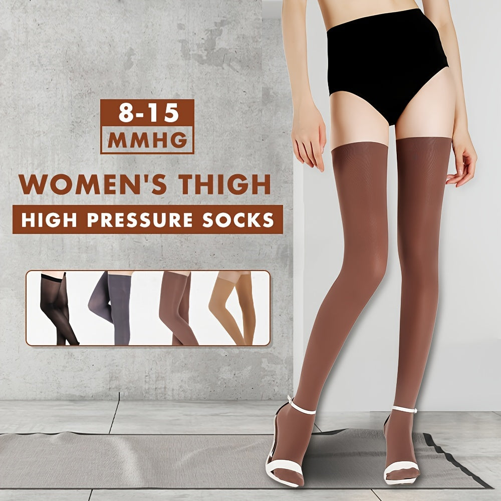 Women's 15mmHg Thigh High Compression Stockings